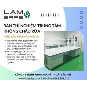 Bàn thí nghiệm trung tâm không chậu rửa